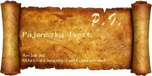 Pajenszky Ivett névjegykártya